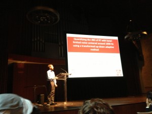 Matt Blevins presents his talk at ISRA