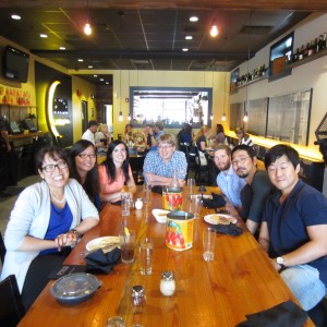 Lunch at Pitch to celebrate Andrew Hathaway's MS thesis defense